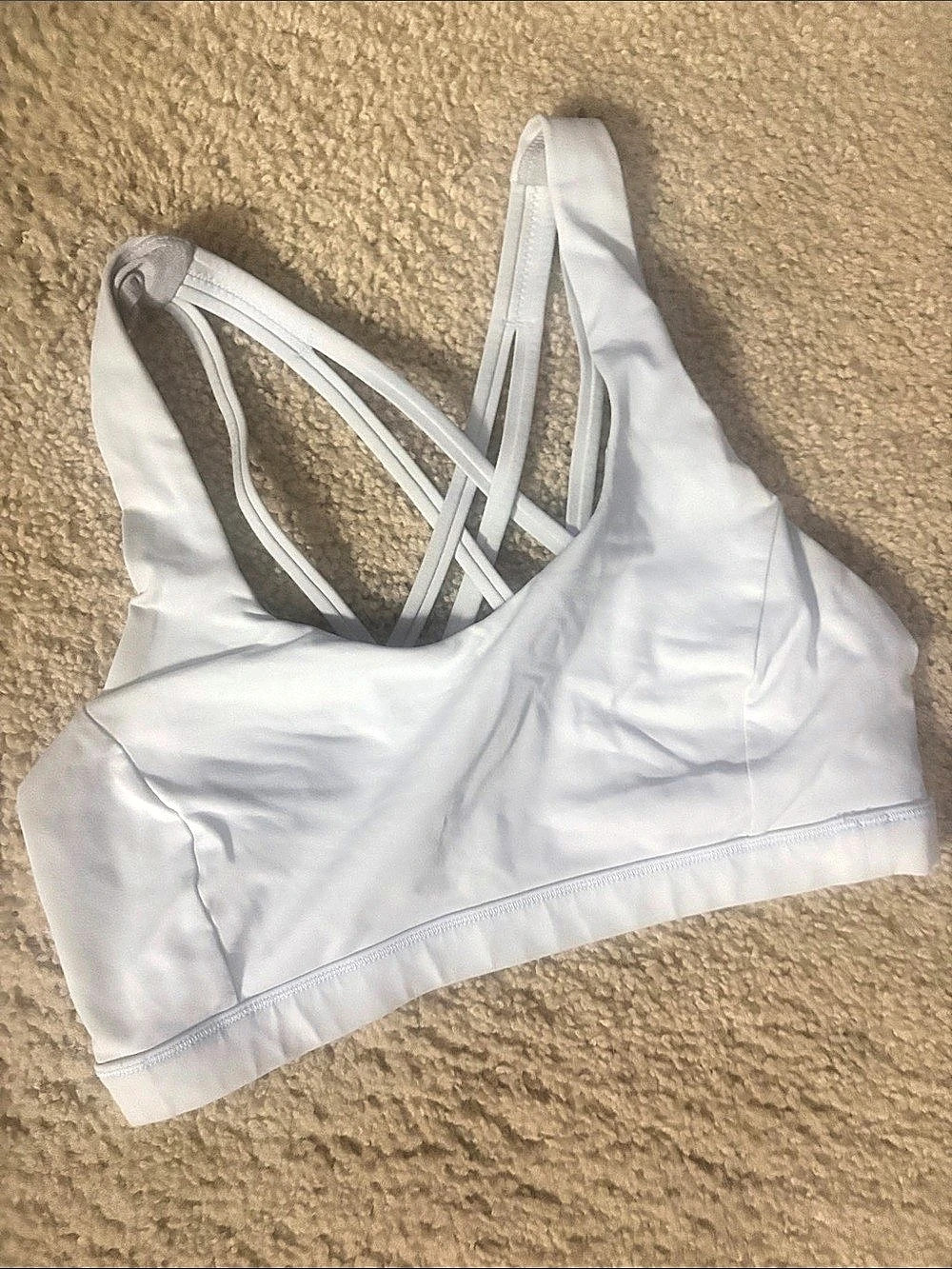 lululemon Free to Be Wild Bra Strappy Sports Bra light blue